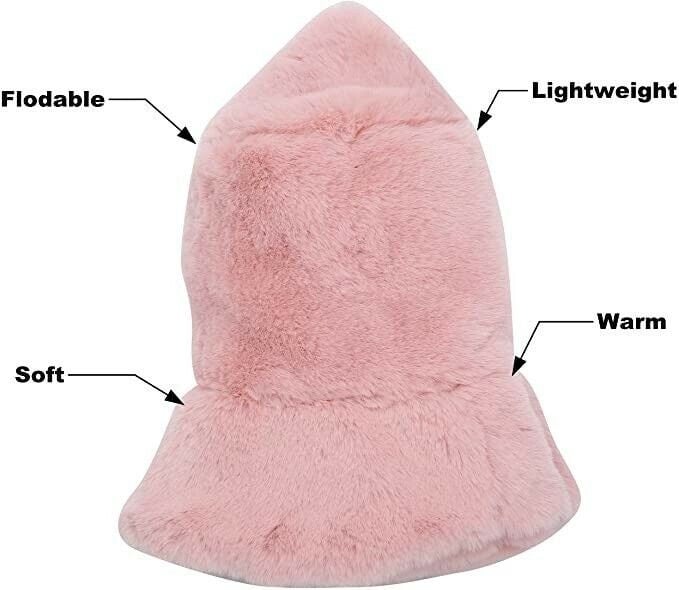 Hottie Cap Faux Fur Bucket Hat Pink